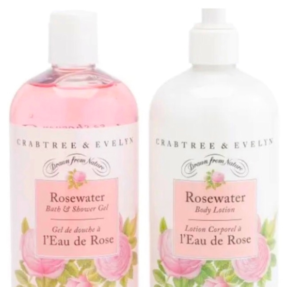 Crabtree & Evelyn Rosewater Body Lotion & Bath & Shower Gel l’Eau de Rose NEW